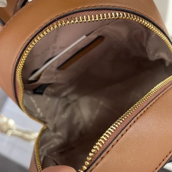 Michael Kors Ladies Backpack Bag Jaycee XS Conv Zip Backpack Brown - Picture 9 of 16